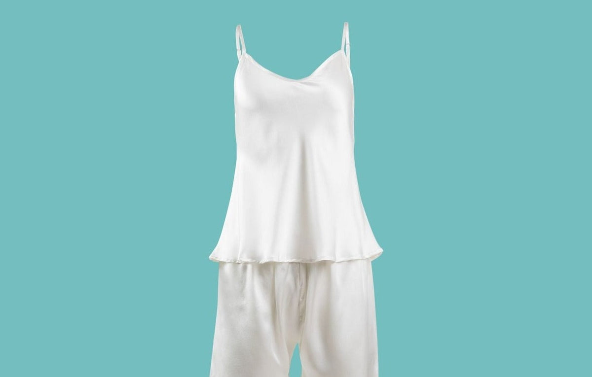 Silk Pajamas Cami and Shorts  Silk Nightgown Short – Ameline Ava